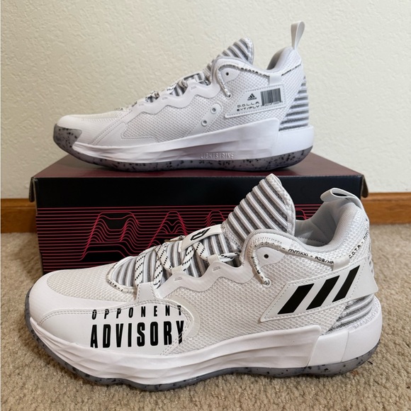 Adidas Dame 7 EXTPLY Advisory Basketball Shoes Men's White Sneakers H68990 - Picture 3 of 9